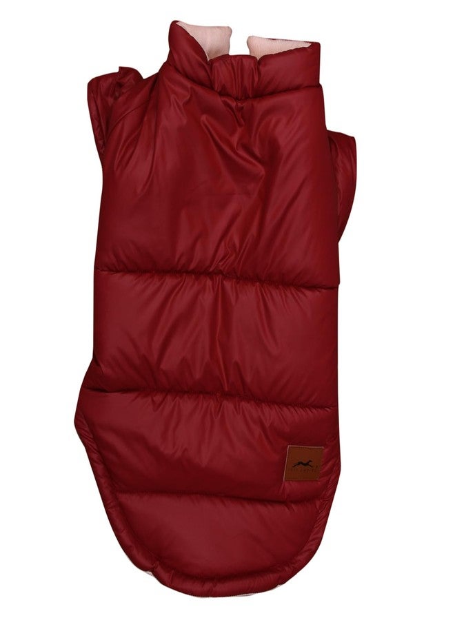 Pets Empire Reversible Winter Jacket for Dogs is Extremally Stylish, Soft and Comfortable. It Comes with A Velcro Flap for Better Adjustability (Maroon,X-Large) - Image 3